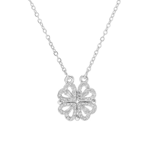 ☘ Four Leaf Heart Shape Necklace