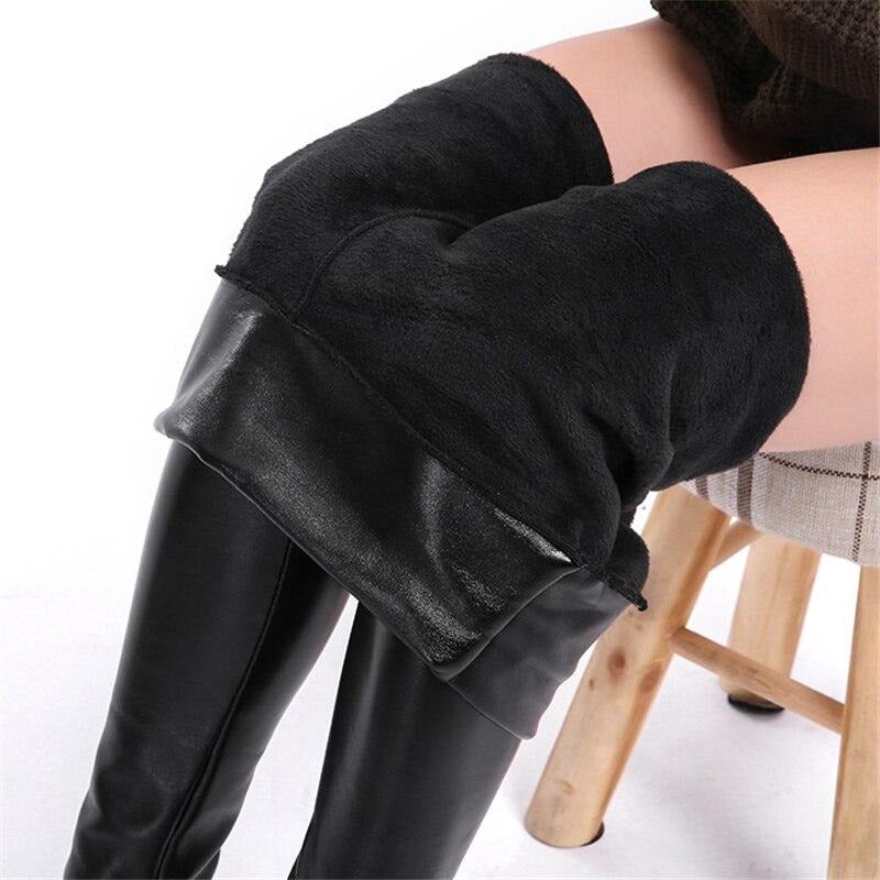 Faux Leather Warm Leggings