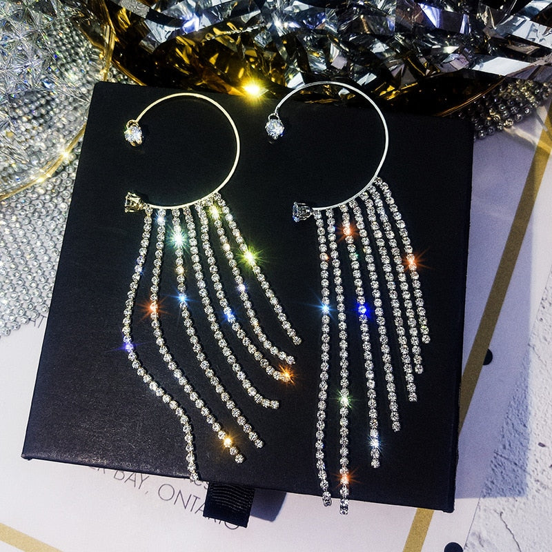 (🎅Early Christmas Sale - Save 60% OFF)Sparkling Diamond Tassel Earrings