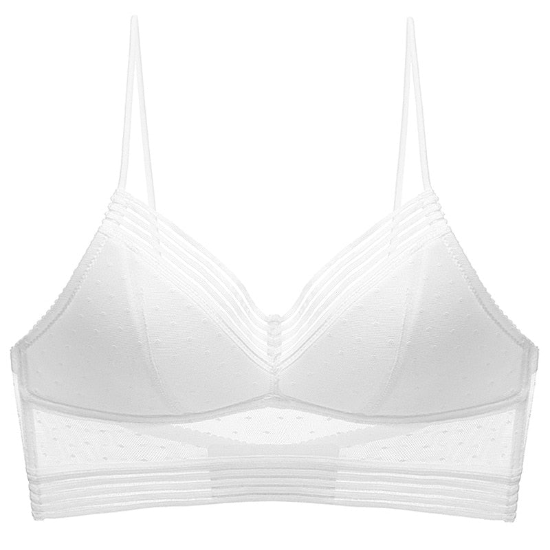 Low Back Wireless Lifting Lace Bra