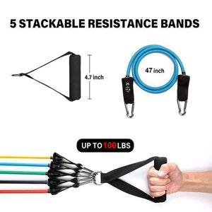 Home Workout Resistance Bands Kit (11 Pieces)