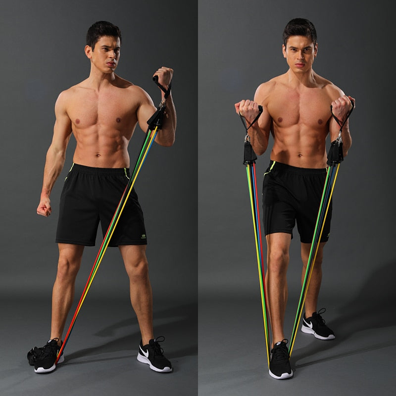 Home Workout Resistance Bands Kit (11 Pieces)